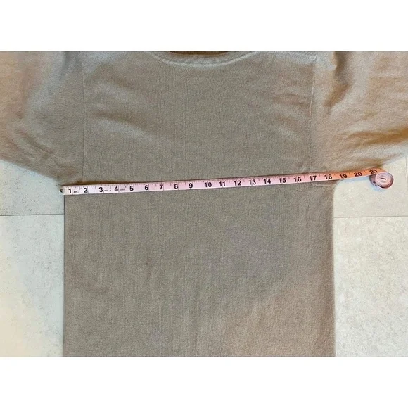 Cashmere Midi Dress Beige Cream Neutral Size M - Picture 3 of 9